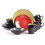 Sonoma stoneware dinner set black exterior handpainted 1