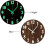 12 Inch Wooden Wall Clock Silent Luminous Night Light 4