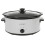 8 Quart Oval Slow Cooker with 3 Settings White Stainless 1