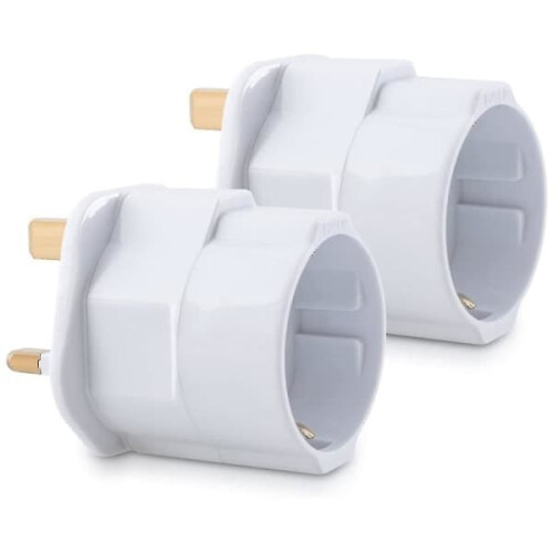 Travel adapter for England 2-pack white 1