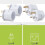 Travel adapter for England 2-pack white 3