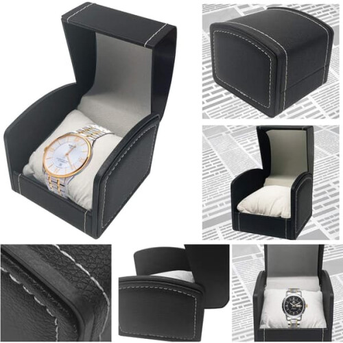 Watch box PU leather square travel case 1 compartment 1