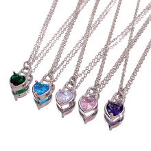 Heart Pendant Necklace for Best Friends 5-pack