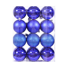 Staron blue Christmas ornaments 40mm shatterproof 24 pcs