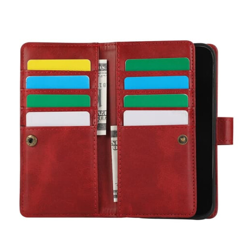 Red Wallet Case for iPhone 16 with Multi-Slot 2
