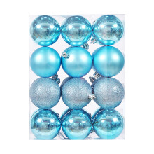 Staron light blue Christmas ornaments 40mm 24 pcs