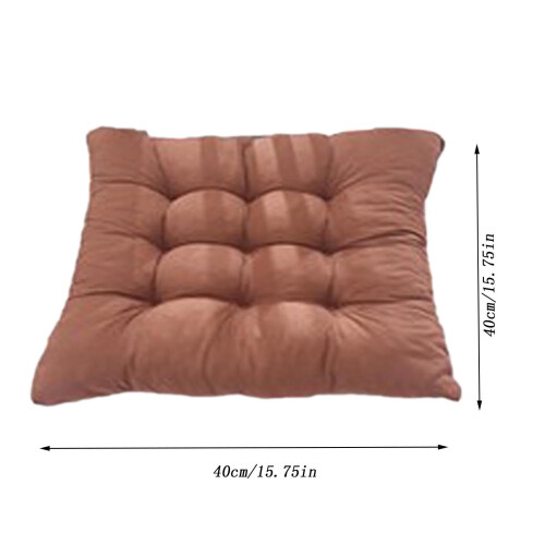 Seat Chair Pads Solid Square Non-Skid Plush 2 pcs 15.7x15.7 1