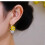 Sunflower Stud Earrings Hypoallergenic Gold 1 Pair 4