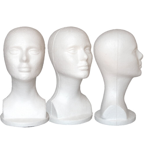 Testa per parrucche Sunjoy Tech - Supporto in schiuma per manichino per parrucche, cappelli, posticci e maschere - Compatibile con salone, casa e