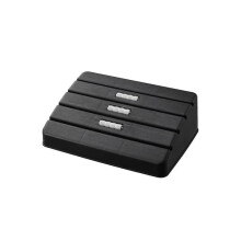Footrest stool with casters for under desk use