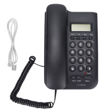 Landline Telephone with Caller ID Black Corded