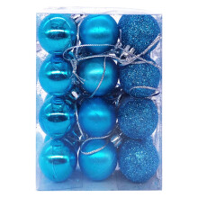 Christmas Ornaments Sky Blue 30mm Ball 24Pcs