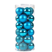 Light Blue Christmas Ornaments 40mm 24pcs