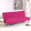 Stretch Elastic Sofa Slipcover Polyester Spandex Rose Red 1
