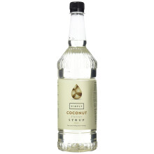 Simply Coconut Syrup, Vegan & Nut Free Flavoured Syrup for Coffee, Cocktails & Baking (1 Litre)