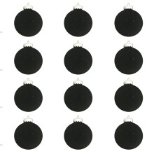 Staron black velvet Christmas ornaments 12 pcs