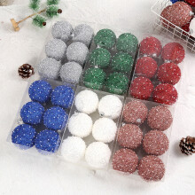 Staron Blue Christmas Ornaments Shatterproof Ball 6 pcs 80mm