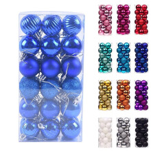 Staron Blue Christmas Ornaments 40mm Balls 36Pcs