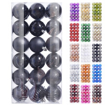 Staron black Christmas ornaments 30mm 36 pcs