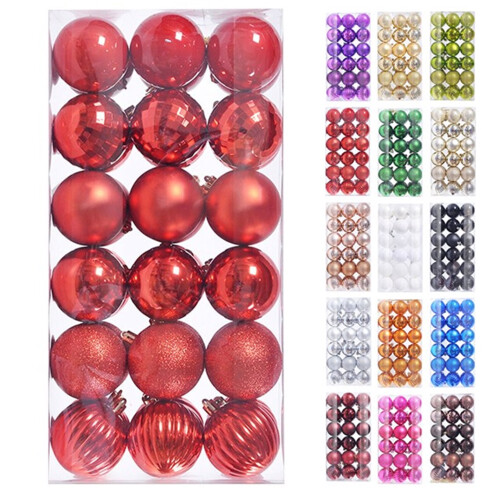 Staron red Christmas ornaments 30mm 36 pcs