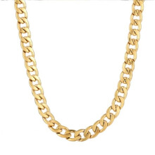 Stainless steel necklace gold 9x500mm