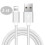 iPhone-compatible 3m charging cable silver 2 pcs 1