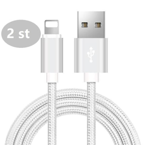 iPhone-compatible 3m charging cable silver 2 pcs