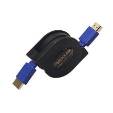 REXLIS6FT - Câble TV HD rétractable et réglable compatible avec TV, ordinateur, console de jeux et projecteur