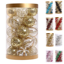 Staron gold Christmas ornaments 60mm shatterproof 25 pcs