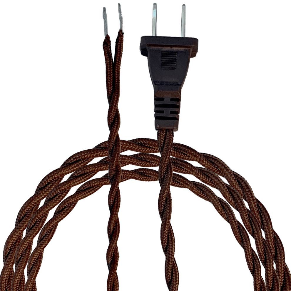 Rayon Lamp Cord 12 Ft Spt-1 Ul Listed Brown 940684029792
