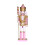 Wooden Pink King Nutcracker Ornament 2PCS 1