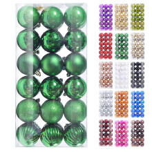 Staron green Christmas ornaments 30mm shatterproof 36 pcs