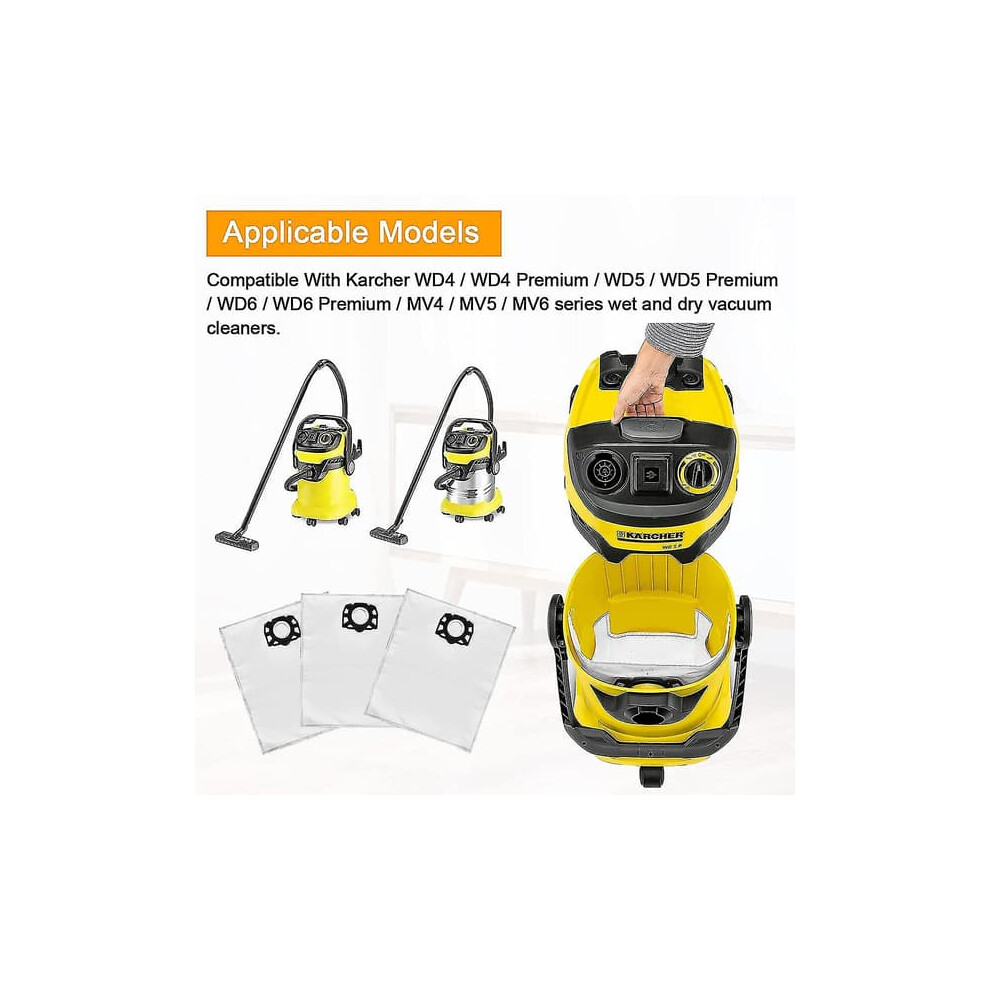 Vacuum Cleaner Filter Bags for Karcher WD4 WD5 WD6 MV4 MV5