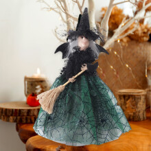 Kiárusítás Staron Bájos Boszorkánydekoráció, Függesztett Boszorkányfigura Halloween Dekorációhoz, Vintage Függesztett Konyhai