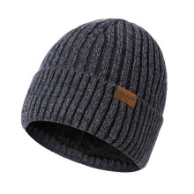Bonnets pour hommes et femmes, bonnets d'hiver chauds doublés en polaire thermique, bonnet épais et tendance en maille pour hommes - Zhang Qing