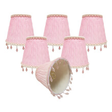 Abat-jour plissé à pince style empire rose (lot de 6)