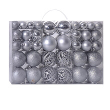 Staron Christmas Ornaments Silver Shatterproof 100 pcs