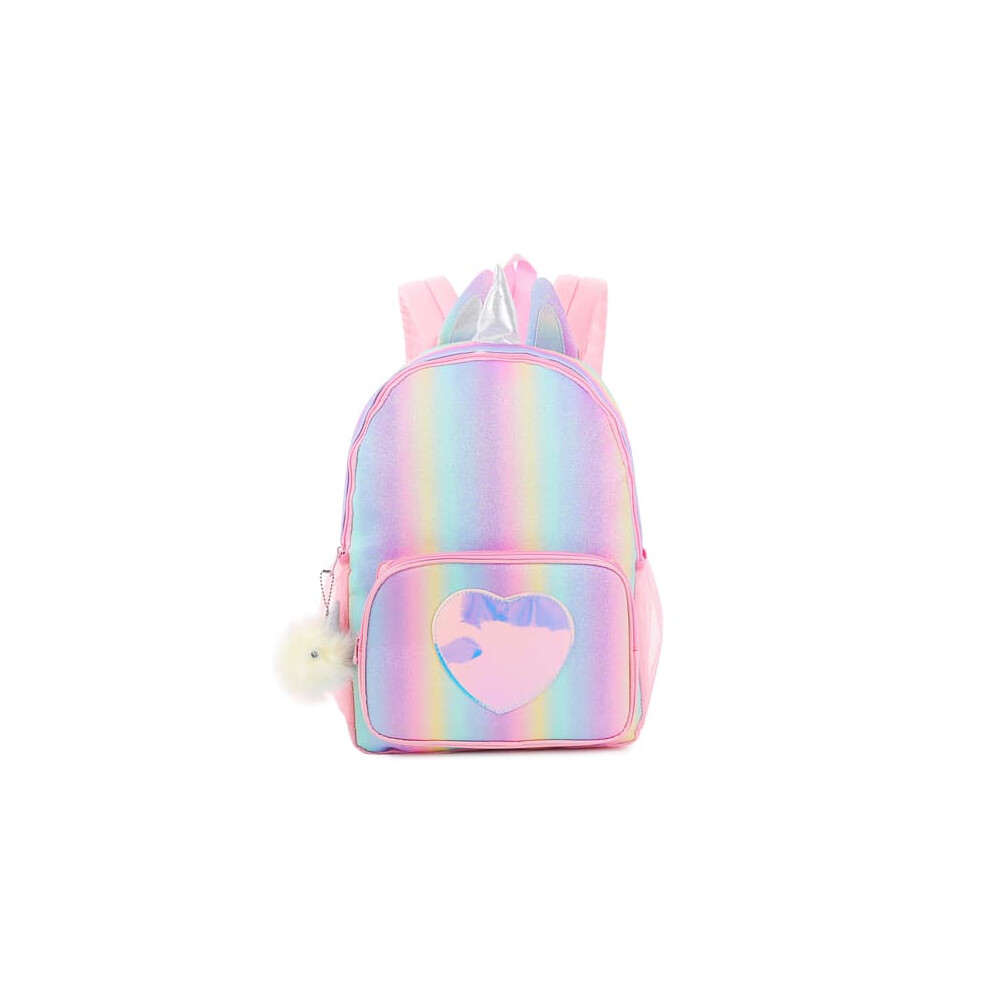 Girls' rainbow unicorn backpack large capacity
