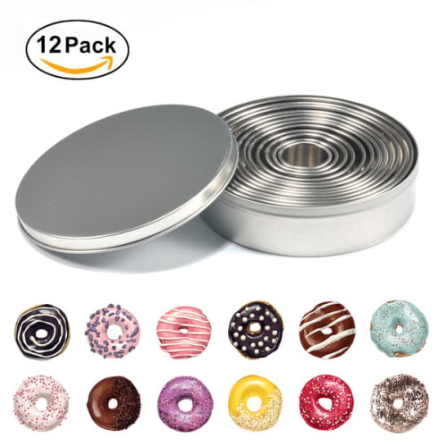 Stainless Steel Round Cake Cutter Set 12pcs