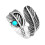 Feather Spoon Ring 925 Sterling Silver Adjustable Vintage 6