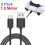 PS5 charging cable for controller black 1.5m 2-pack 1