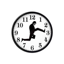 Silly Walk Wall Clock Silent Black Home Decor