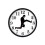 Silly Walk Wall Clock Silent Black Home Decor 1