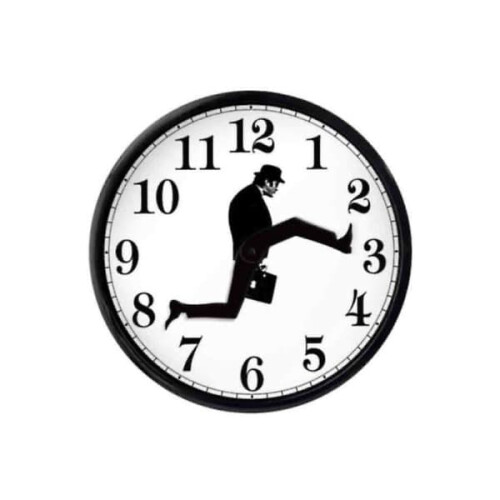 Silly Walk Wall Clock Silent Black Home Decor