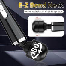 (Black USB Recharge) Electric massager powerful 10-speed body relaxation deep tissue muscle relief back