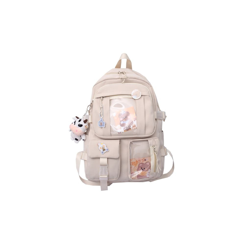 Large Capacity Travel Backpack with Multi Pockets White