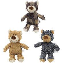 Indestructible Bear Dog Toy for Aggressive Chewers Purple