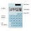 Mini calculator pink 8-digit solar battery 3