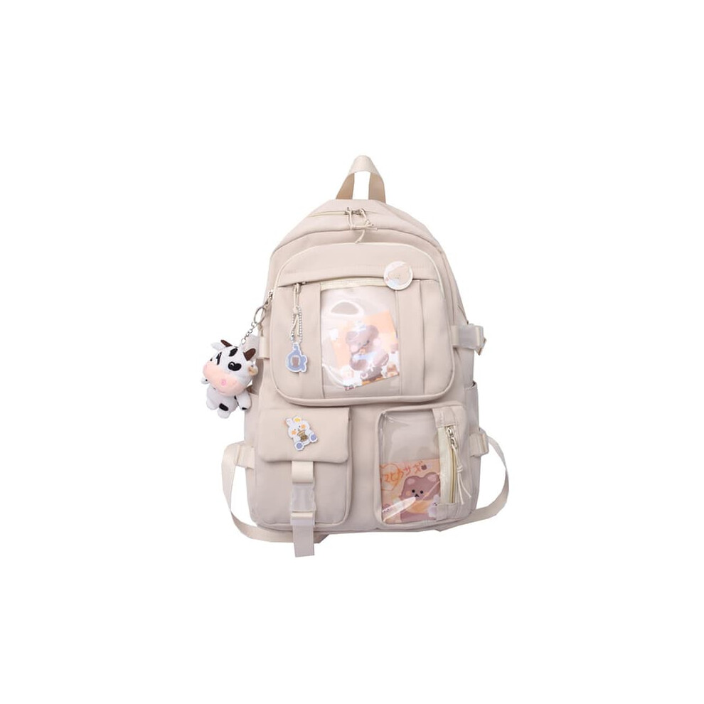 Kawaii backpack with plush needle pendant