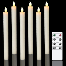 DWW LED lights warm white flickering 6-pack with remote and
